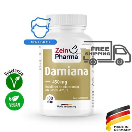 Damiana 450mg Vegetarian Capsules 100 Count