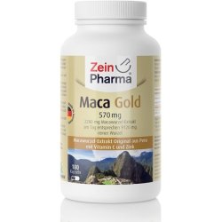 ZeinPharma Maca Gold 570mg 180 Capsules - 6 Week Supply Gluten-Free Vegan Kosher and Halal