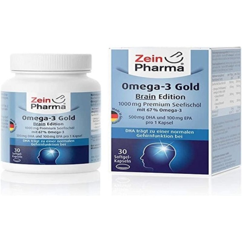 Zein Pharma Omega-3 Gold Brain Edition 1000mg 30 Capsules