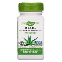 Nature's Way Aloe Latex With Fennel 140mg 100 Vegan Capsules