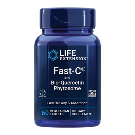 Life Extension Fast-C & Bio-Quercetin Phytosome Vitamin C Supplement 60 Tablets