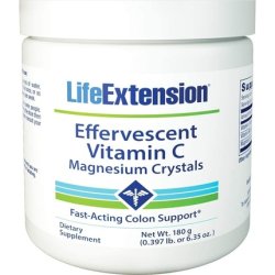 Life Extension Effervescent Vitamin C and Magnesium Crystals 180g