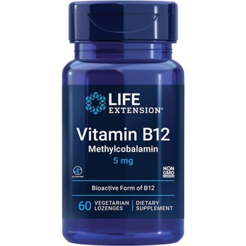 Life Extension Methylcobalamin 5mg Vegetarian Lozenges 60 Count