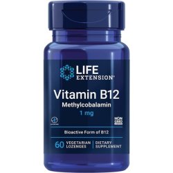 Life Extension Vitamin B12 Methylcobalamin 1mg Brain Health & Cognition Vegetarian Lozenges 60 Count