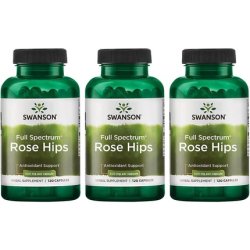 Swanson Rose Hips Herbal Supplement Promoting Immune System Health & Healthy Weight Support 120 Capsules 500mg - Pack