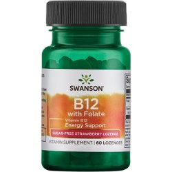 Swanson Ultra Vitamin B-12 with Folic Acid 60 Capsules
