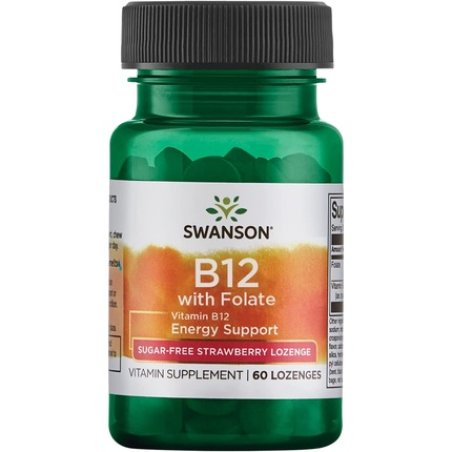 Swanson Ultra Vitamin B-12 with Folic Acid 60 Capsules