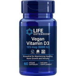 Life Extension Vegan Vitamin D3 Joint/Bone Health Immune Support 60 Count Capsules