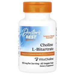 Doctor's Best Choline Lbitartrate 550mg 60 Vegetable Capsules