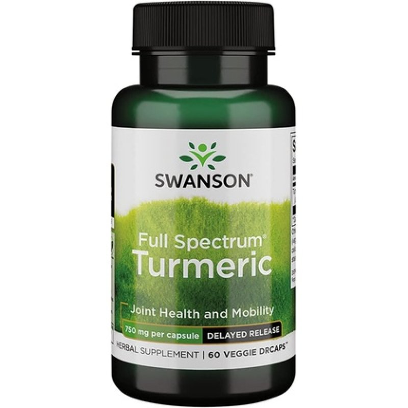 Swanson Full Spectrum Turmeric Delayed Release 750mg 60 Veg Capsules