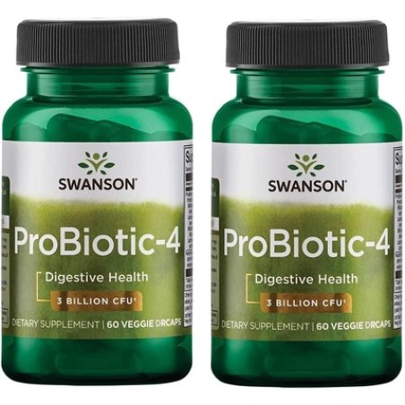 Swanson Probiotic-4 3 Billion CFU 60 Vg Embo Ap - Pack of 2