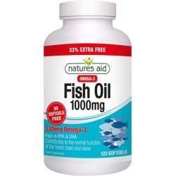 Nature's Aid Fish Oil 1000mg Omega-3 120 Capsules