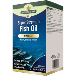 Natures Aid Super Strength Fish Oil Omega-3 60 Softgels