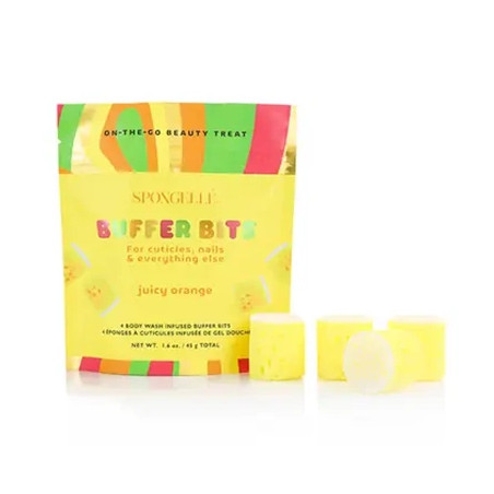 Spongell Minis Infused Sponges For Cuticles And Nails Juicy Orange