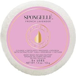 Spongell Travel Size Spongette Body Wash Infused Buffer In French Lavender