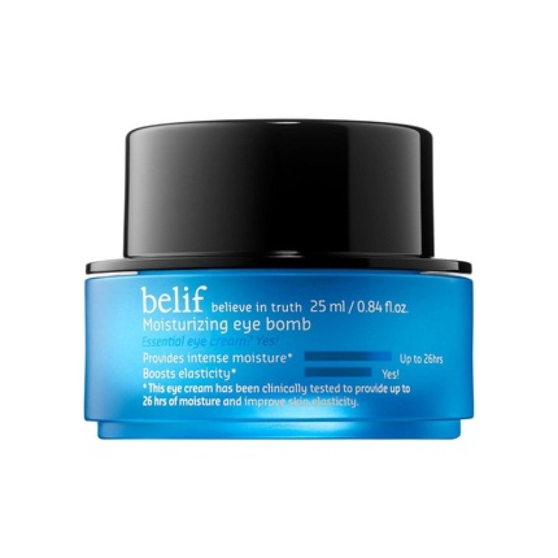 belif Moisturizing Eye Bomb Cream with Squalane 26 Hours of Moisture Boosts Elasticity Increases Skin Resilience Good