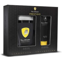 Tonino Lamborghini Men's Gift Set PRESTIGIO Edt Spray 75ml and After Shave Balm 100ml
