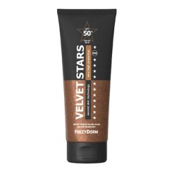 Frezyderm Velvet Stars Spf50 Silver Glow Sunscreen For Face And Body Very High Protection With Glitter 175ml