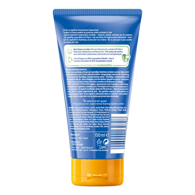 NIVEA Kids Ultra Lotion d’écran solaire Corps 50 Enfants