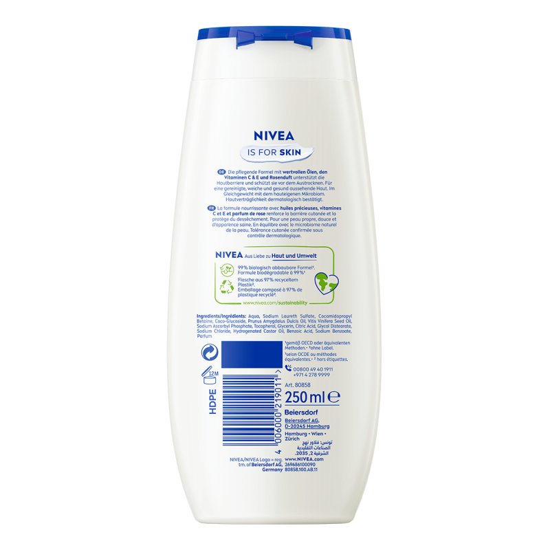 Nivea Shower Rose A Refreshing Body Wash For A Gentle Cleanse