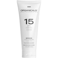 Organicals Bronze Sun Protection Medium Spf 15 Tanning Cream With Uvauvb Filters Spf 15