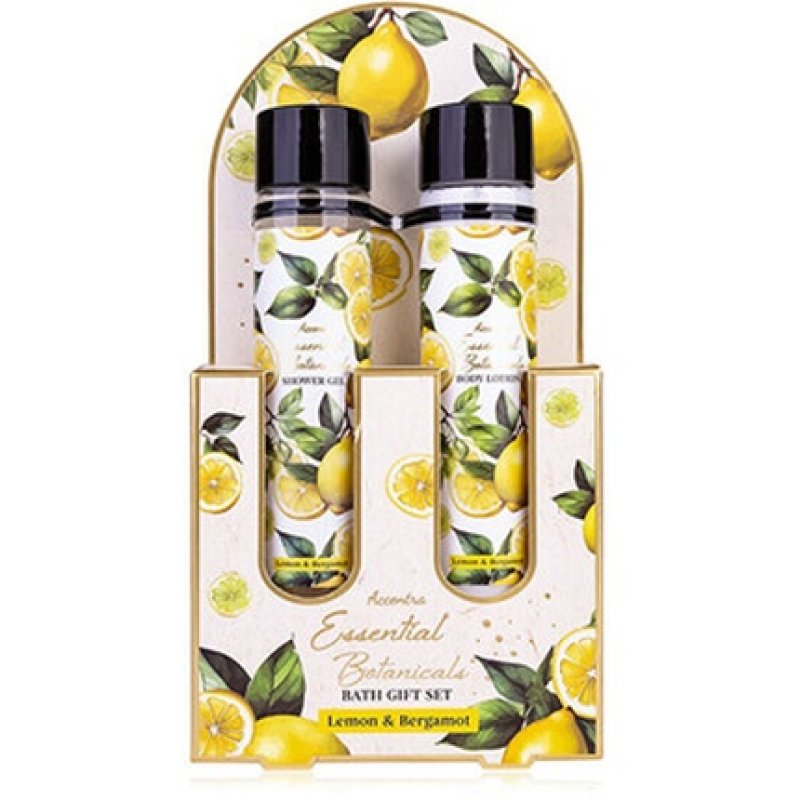 Accentra Lemon & Bergamot Essential Botanicals Body Care Set