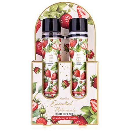 Accentra Strawberry & Vanilla Essential Botanicals Body Care Set
