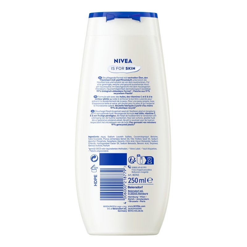 Nivea Shower Peach Refreshing Shower Gel