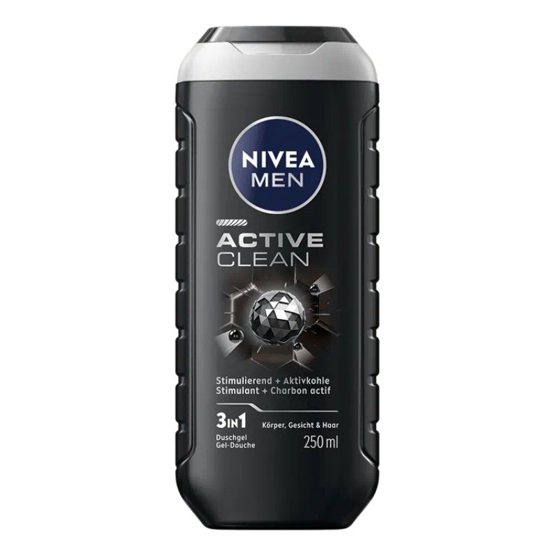 NIVEA Active Clean 250 ml Gel douche Hommes Corps