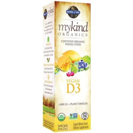 Garden Of Life Mykind Organic Vegan D3 Spray Vanilla 1000 Iu