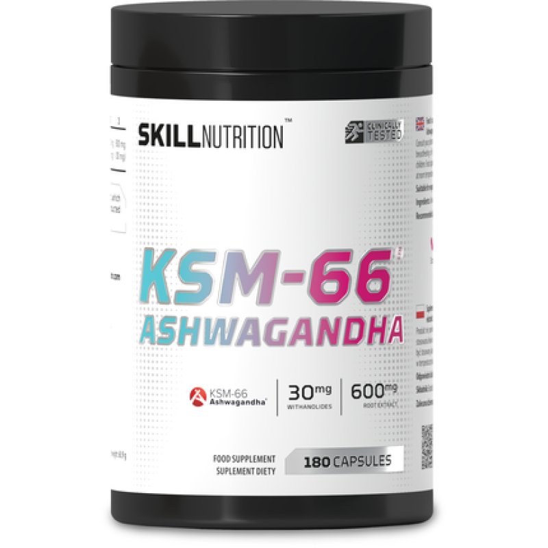 Skill Nutrition Ksm66 Ashwagandha 180 Vegan Capsules
