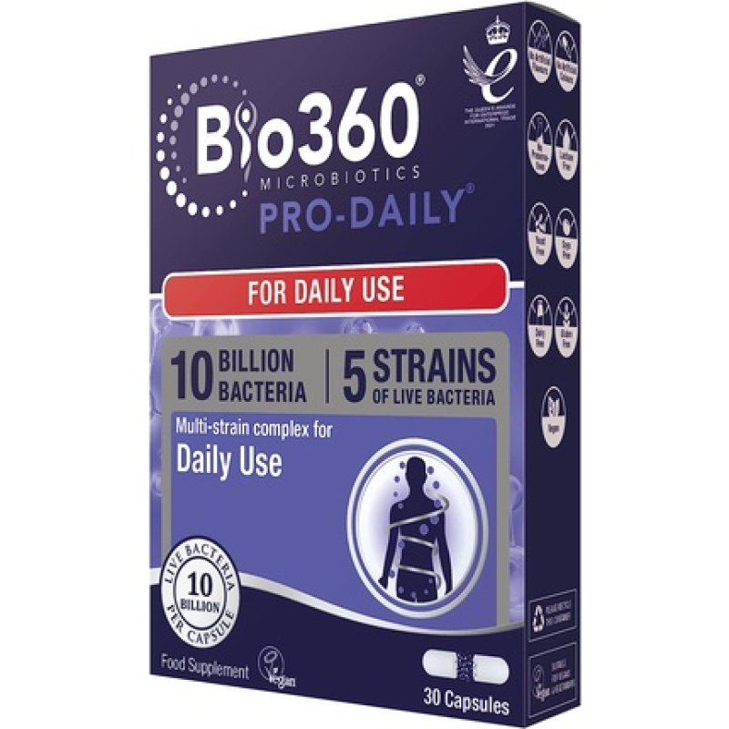 Bio360 Pro-Daily 10 Billion Bacteria Natural Supplement 30 Capsules