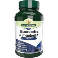 Natures Aid Glucosamine and Chondroitin Complex with Rosehip, Ginger, Turmeric and Vitamin C 90 Capsules