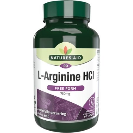 Natures Aid L-Arginine HCl 750mg 90 Tablets