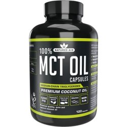 Natures Aid MCT Oil Capsules 120 Capsules 1200mg