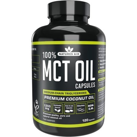 Natures Aid MCT Oil Capsules 120 Capsules 1200mg