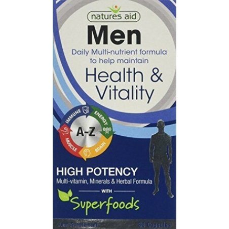Natures Aid Men's Multivitamins & Minerals with Superfoods 30 Capsules