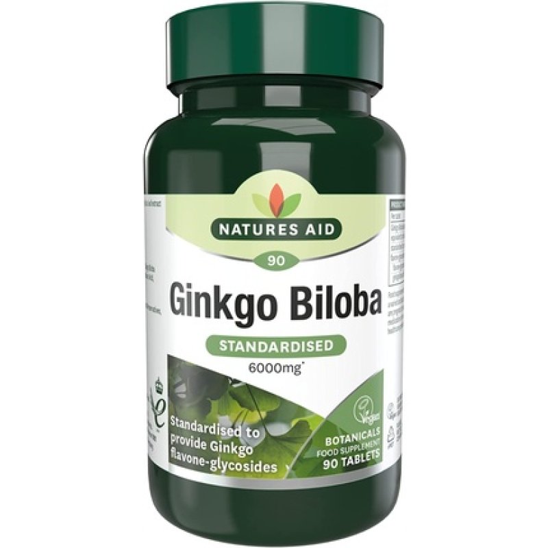 Natures Aid Ginkgo Biloba 120mg 90 Tablets