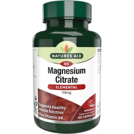 Natures Aid Magnesium Citrate 750mg 60 Tablets Vegan