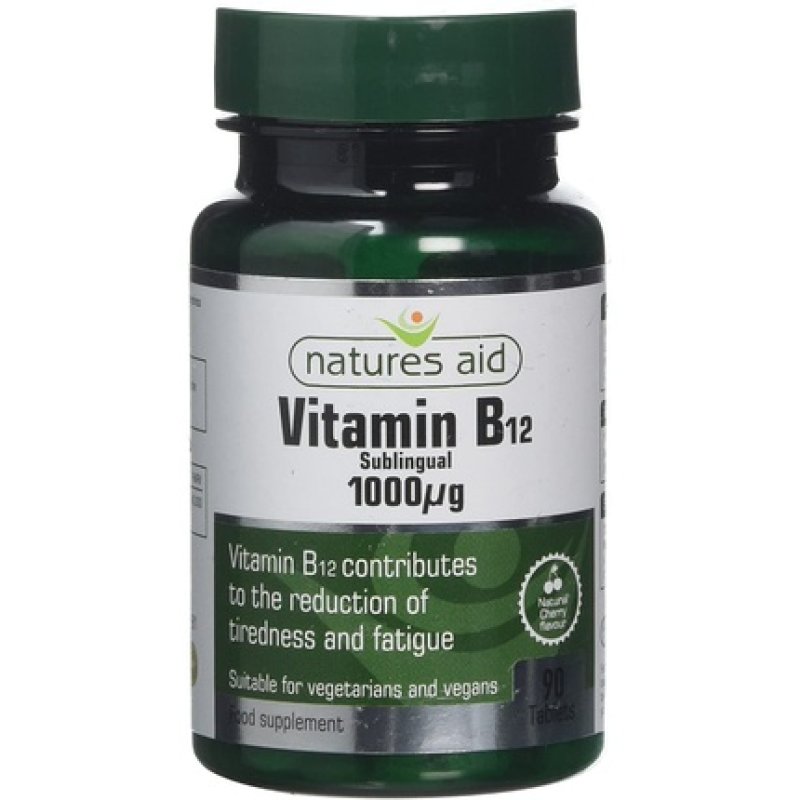 Natures Aid Vitamin B12 Tablets 1000ug 90 Tablets