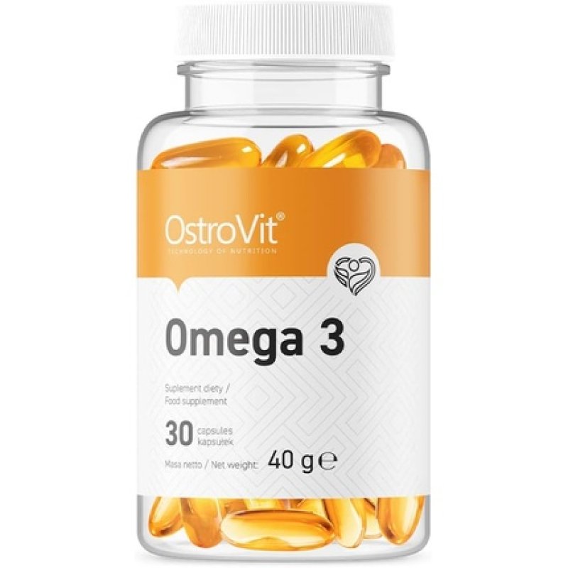 OstroVit Omega 3 Soft Gels Fish Oil 1000mg 30 Capsules with EPA and DHA - Brain and Heart Health