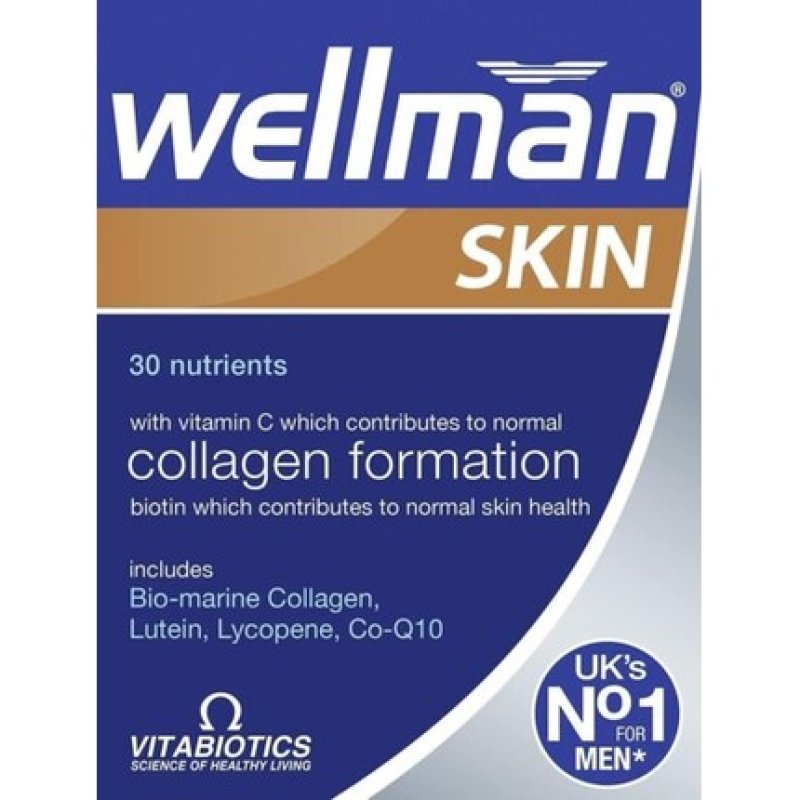 Vitabiotics Wellman Skin Vitamin Supplements 60 Capsules