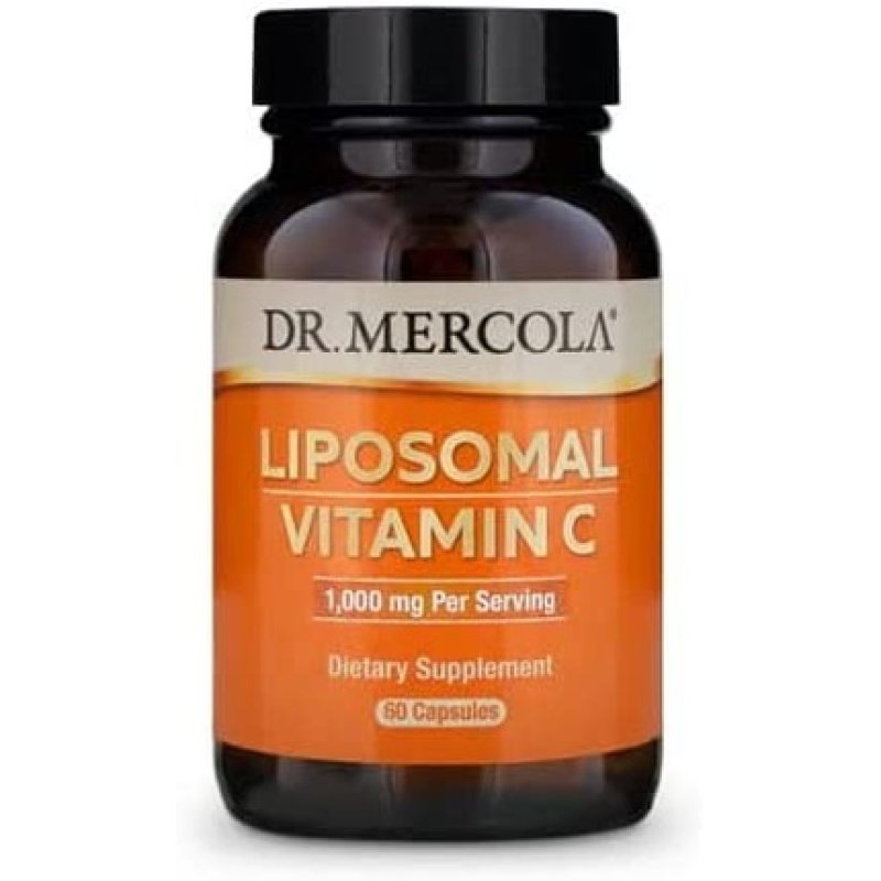 Dr. Mercola Liposomal Vitamin C Dietary Supplement 60 Capsules - 30 Servings Immune Support Non GMO Soy Free Gluten Free