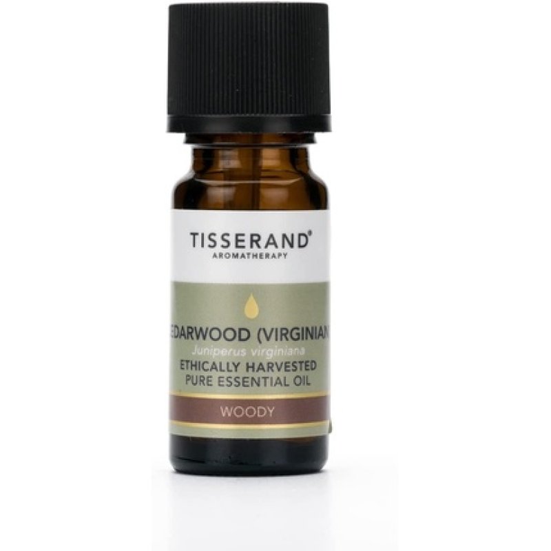 Tisserand Aromatherapy Cedarwood Virginian Ethically Harvested Pure Essential Oil 9ml