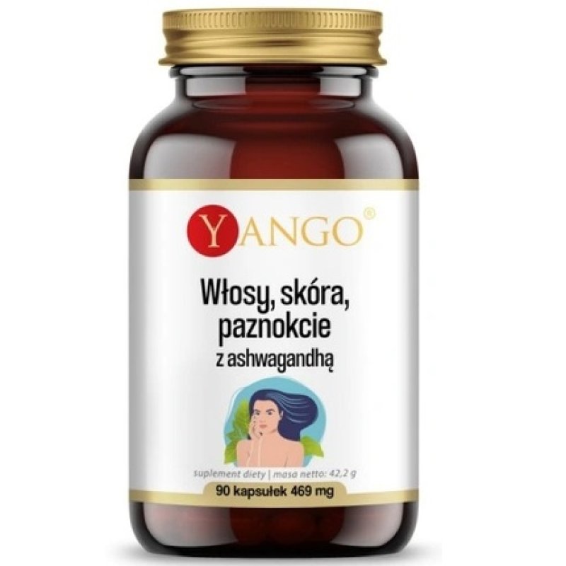 Yango Hair Skin Nails With Ashwagandha, 90 Capsules - Long Term