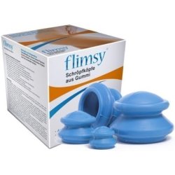Cupping Massage Set Rubber for Vacuum Therapy Cupping Glasses - Pack of 4