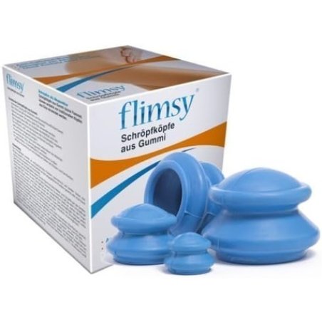 Cupping Massage Set Rubber for Vacuum Therapy Cupping Glasses - Pack of 4