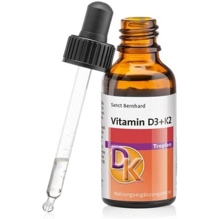Sanct Bernhard Vitamin D3 K2 Drops 25µg Vitamin D3 and 20µg Vitamin K2 30ml