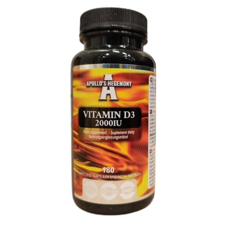 Apollo's Hegemony Vitamin D3 2000 International Units 180 Softgels