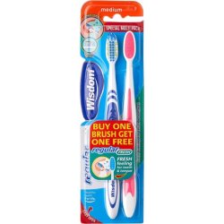 Wisdom Regular Fresh Medium Toothbrush - Pack of 2